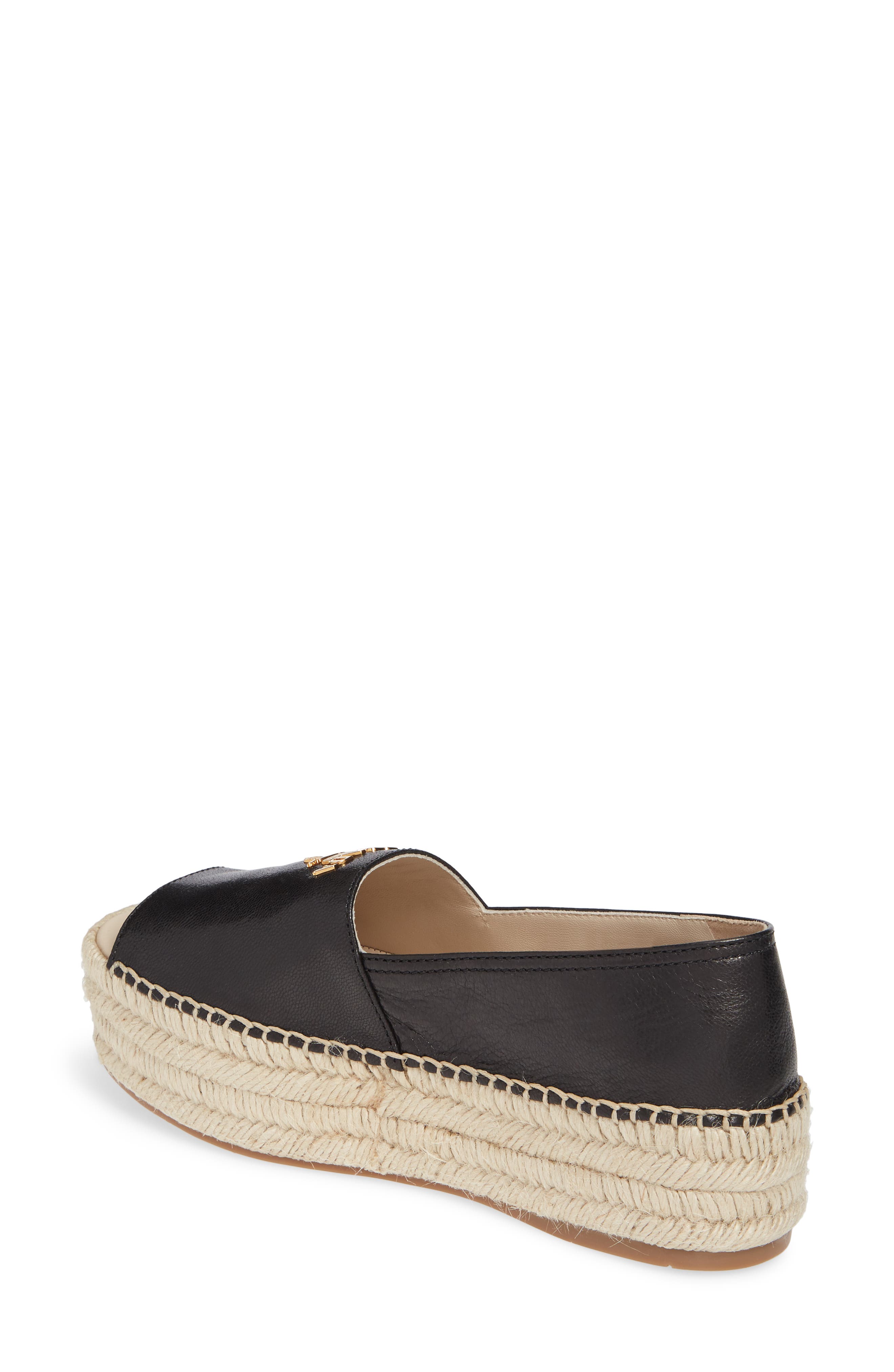 Prada Peep Toe Platform Espadrille, Alternate, color, 