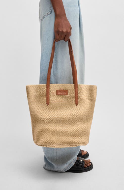 Hugo Boss Boss Palmah Faux Raffia Tote