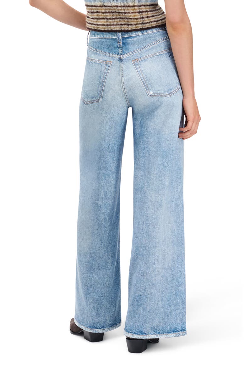 rb Miramar Sofie High Waist Wide Leg Cotton Terry Sweatpant Jeans, Alternate, color, RAILY