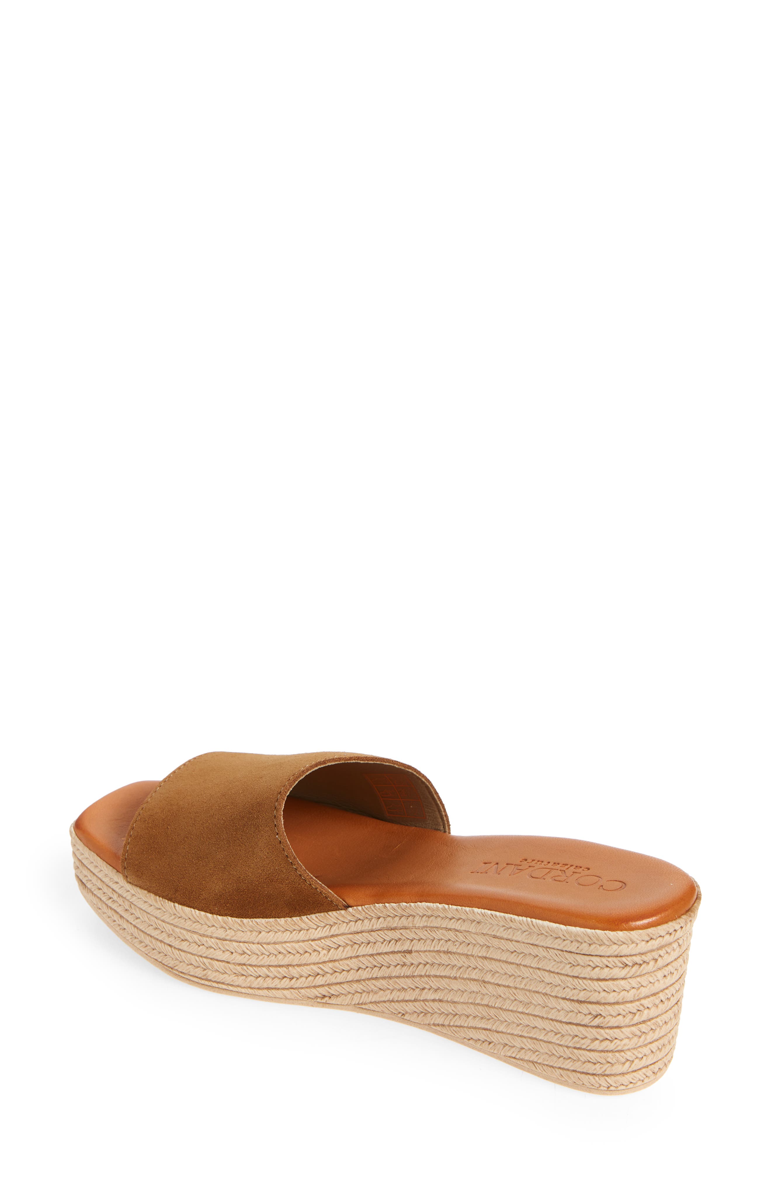 Bibi Espadrille Wedge Slide Sandal, Alternate, color, CUERO SUEDE