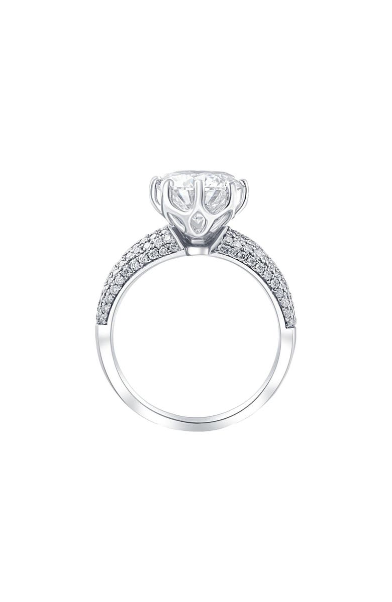 Bliss Diamond Certified 3.28Ct Round Diamond Engagement Ring Pave 14k Gold Lab Grown, Alternate, color, 