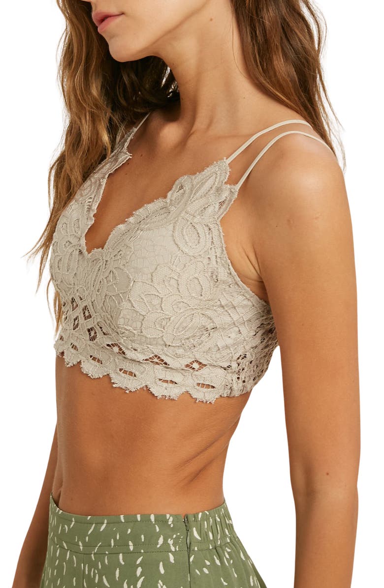 WISHLIST Double Strap Lace Bralette, Alternate, color, Champagne