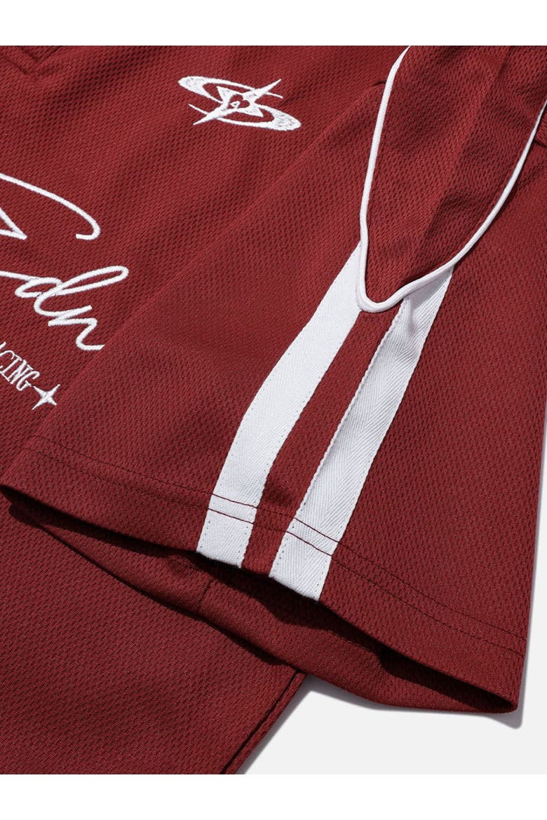 Sporty Polo Soccer Jersey, Alternate, color, Red