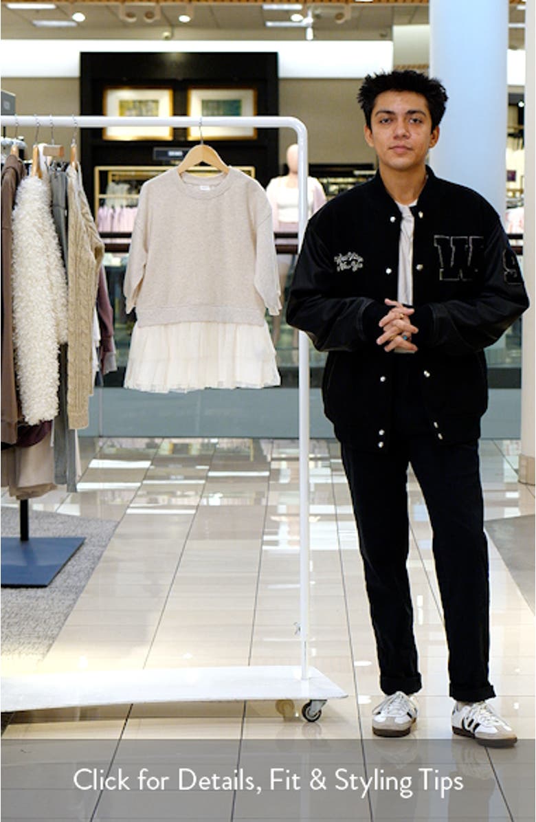 Kids' Tiered Mesh Sweatshirt Dress, sales video thumbnail