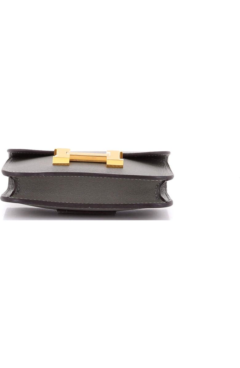 Pre-Owned Hermes Constance Slim Wallet Evercolor, Alternate, color, Gris Meyer
