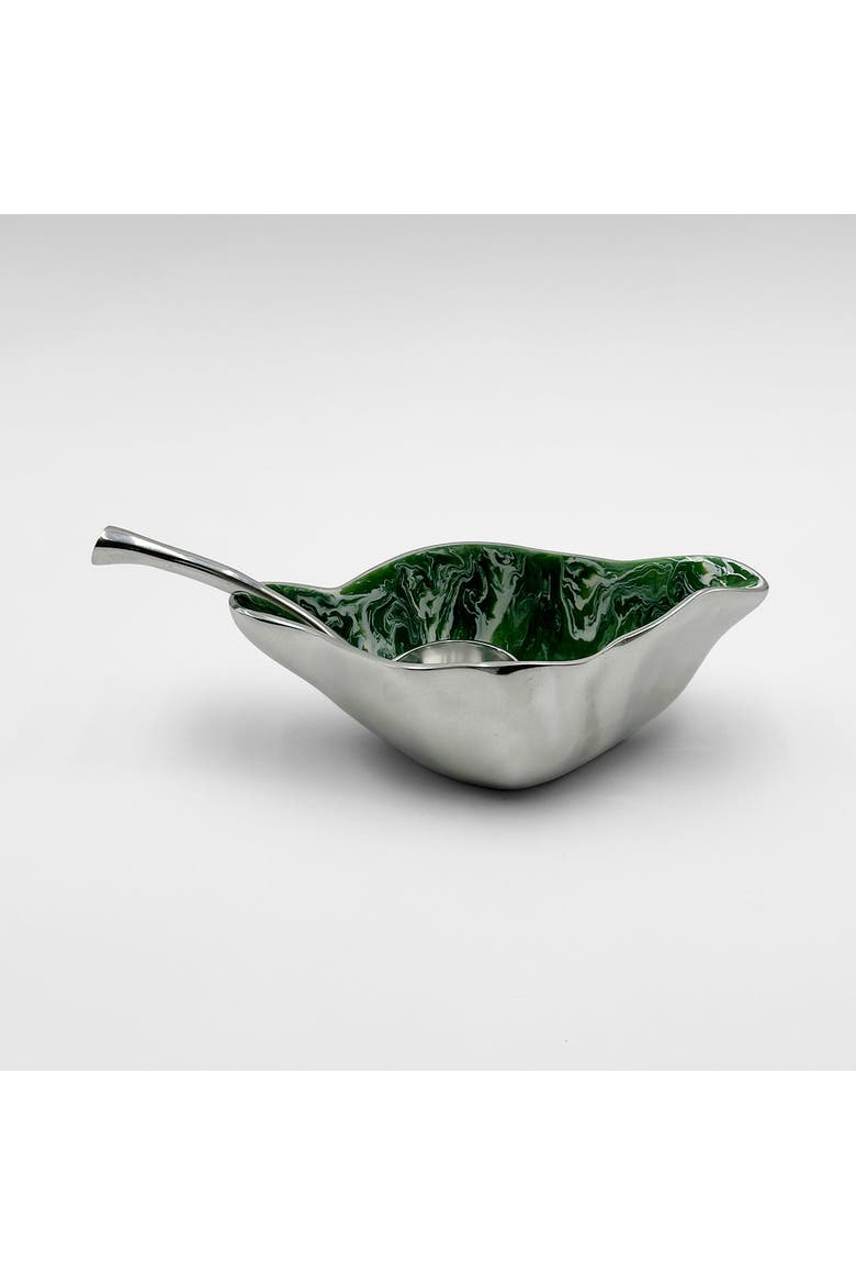 Verdura Sauce Boat W/ Ladle, Alternate, color, Green