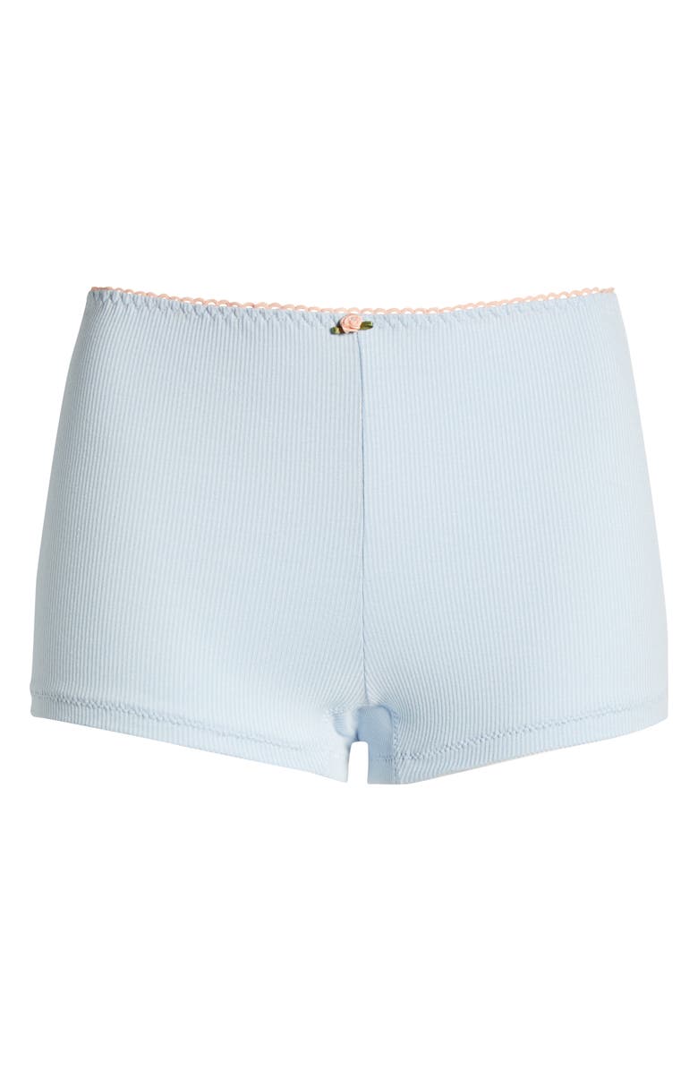 KILO BRAVA Rib Lounge Shorts, Alternate, color, Powder Blue