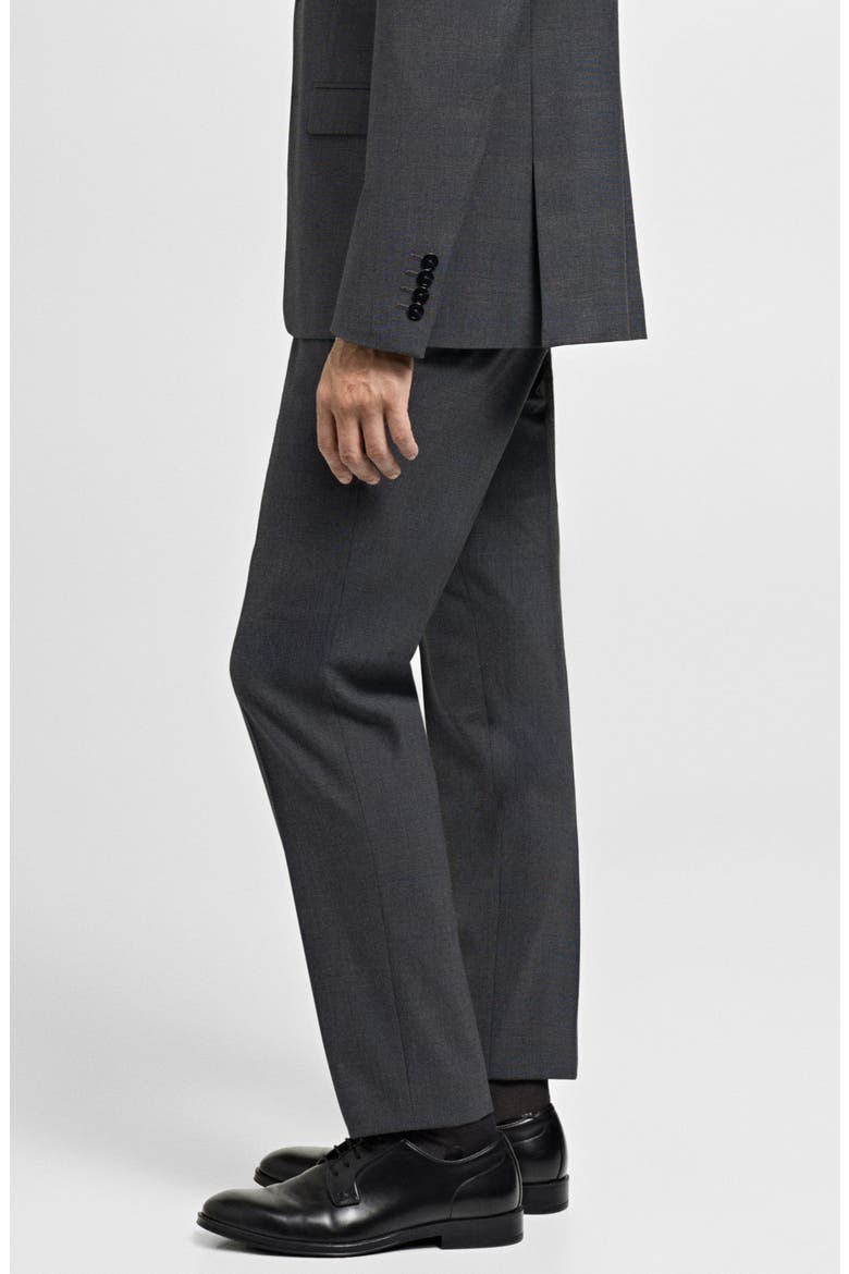 Prince of Wales Check Super Slim Fit Stretch Pants, Alternate, color, MEDIUM HEATHER GREY