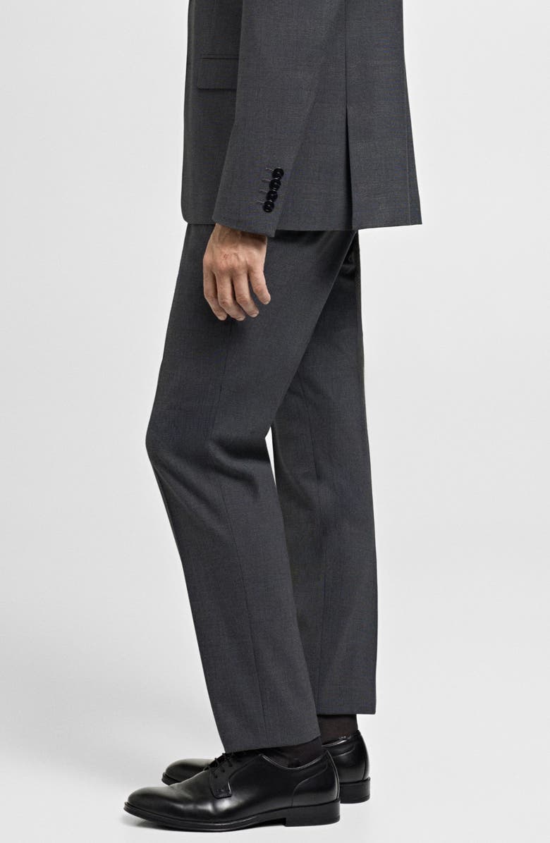 MANGO Prince of Wales Check Super Slim Fit Stretch Pants, Alternate, color, Medium Heather Grey