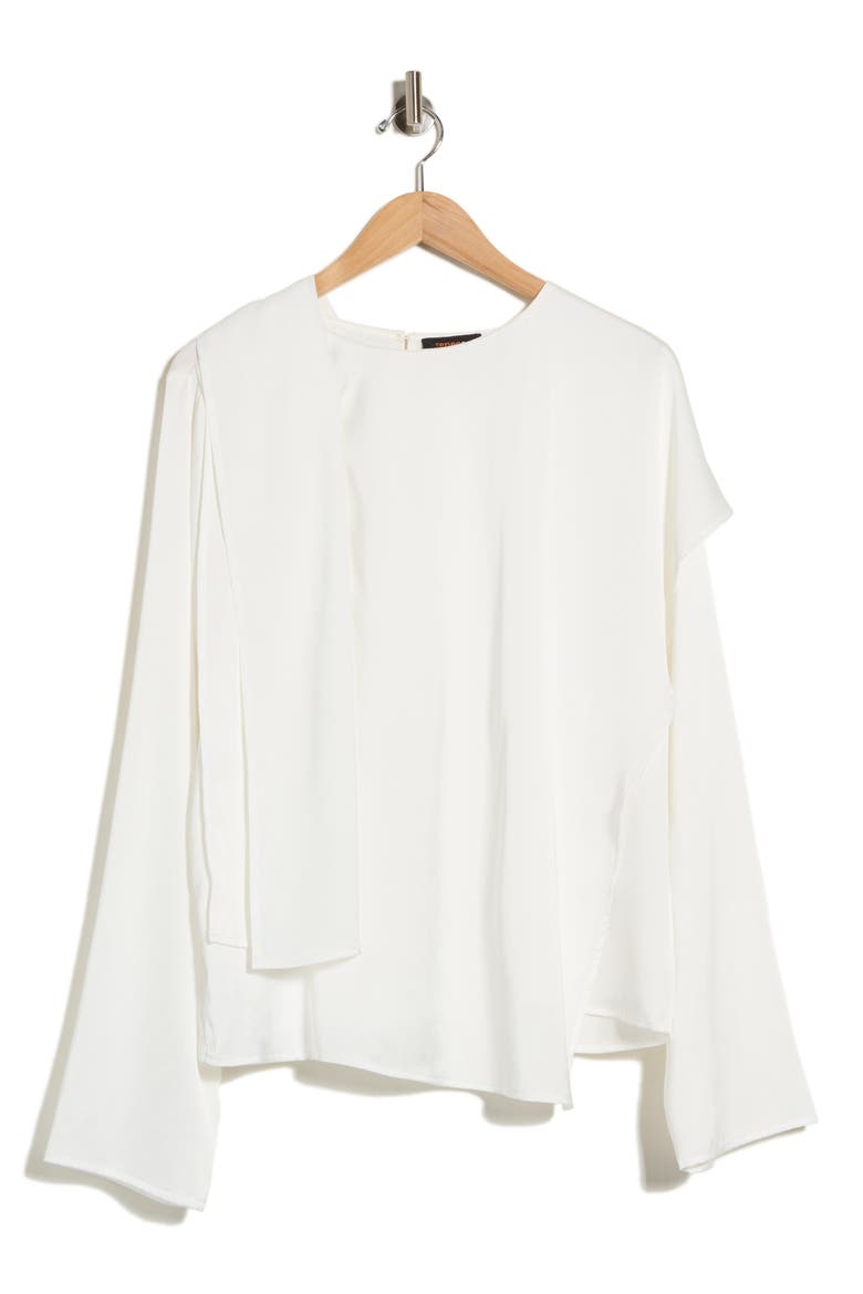 Asymmetrical Layered Top, Alternate, color, IVORY