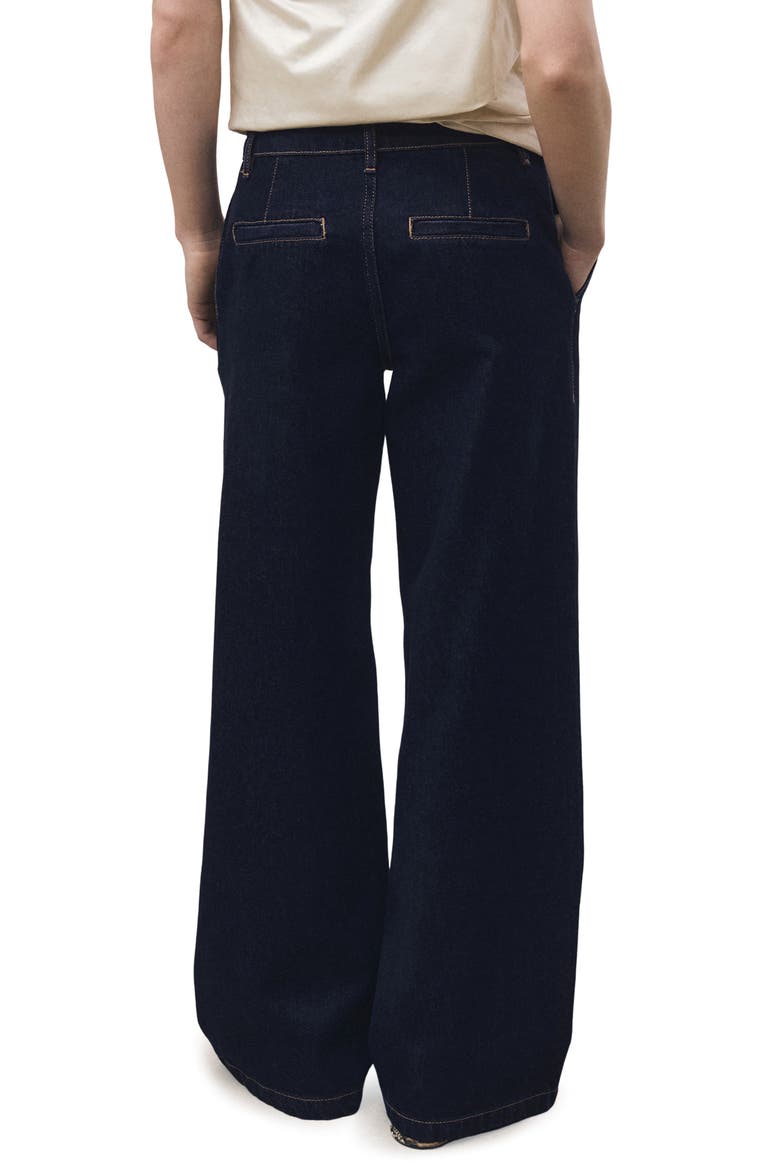 Pleated Wide Leg Jeans, Alternate, color, OPEN BLUE