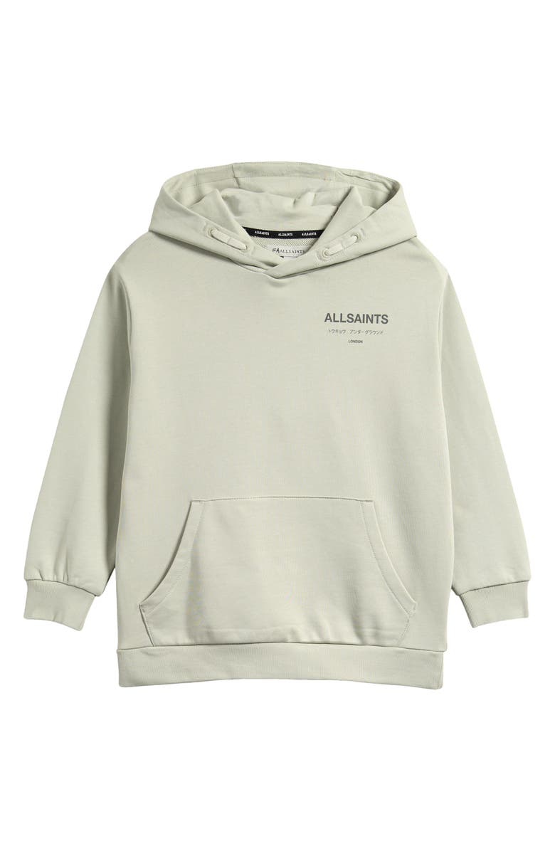 smALLSAINTS by ALLSAINTS Kids' Underground Oversize Hoodie, Main, color, Green