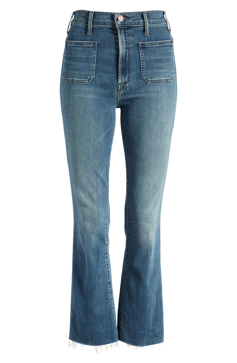 MOTHER The Hustler Patch Pocket High Waist Ankle Flare Jeans, Alternate, color, Healing Jar