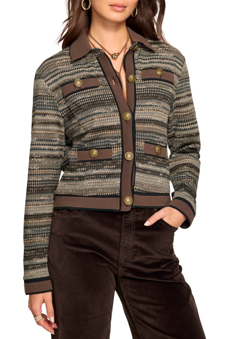 Clara Houndstooth Jacket, Main, color, BLACK HOUNDSTOOTH