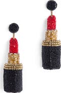 Deepa Gurnani Beaded Lipstick Drop Earrings