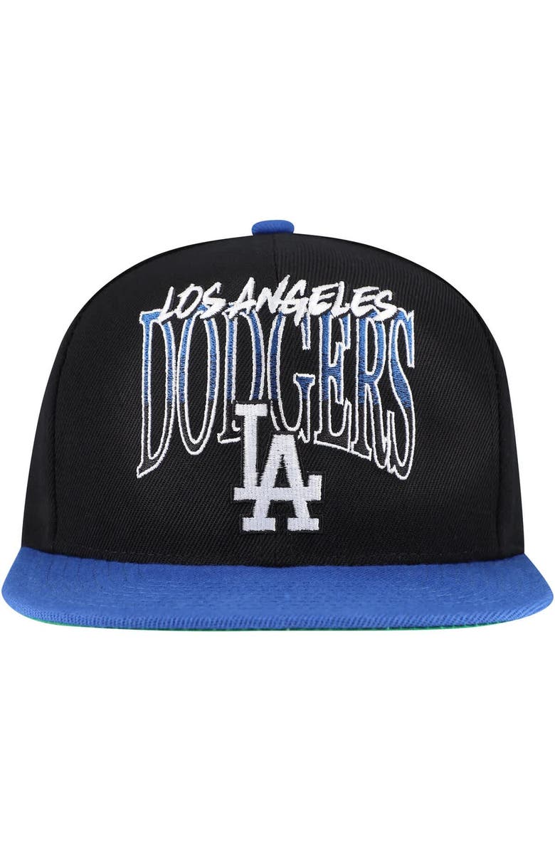 Mitchell & Ness Men's Mitchell & Ness Black Los Angeles Dodgers Rise Up Snapback Hat, Alternate, color, Black