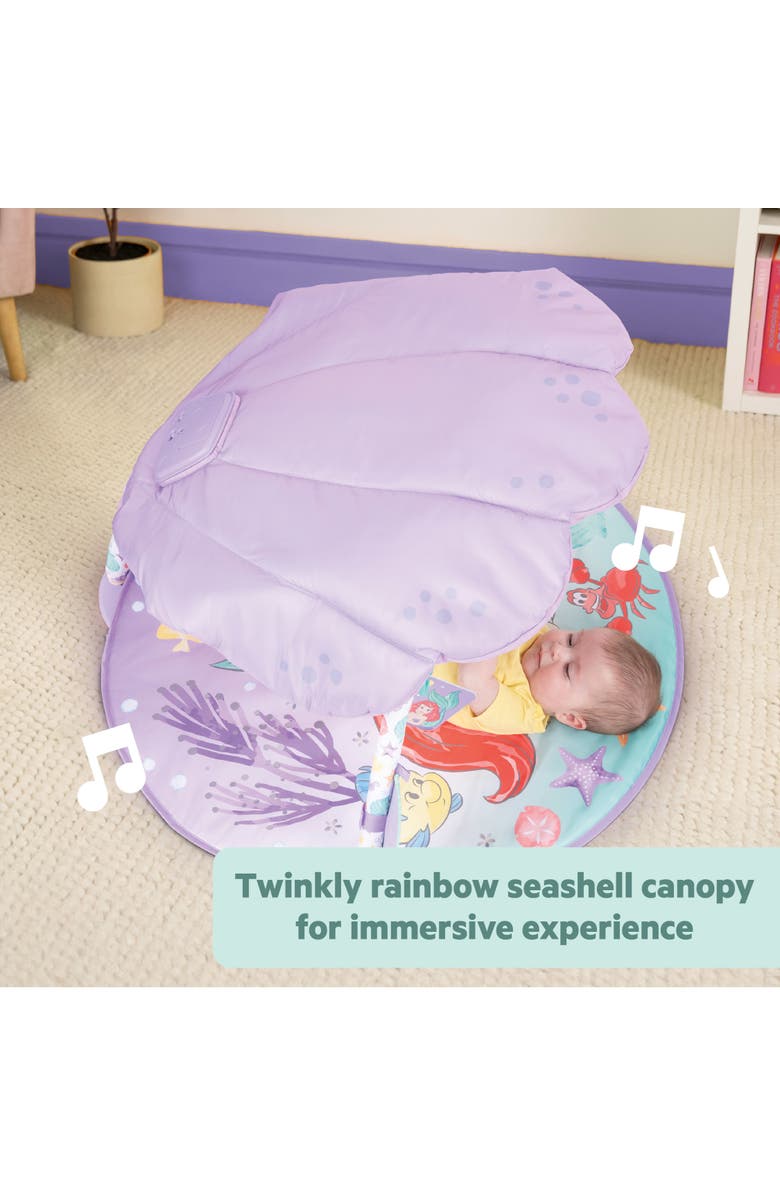 BRIGHT STARTS The Little Mermaid Twinkle Trove Light-Up Musical Baby Activity Gym, Alternate, color, Purple