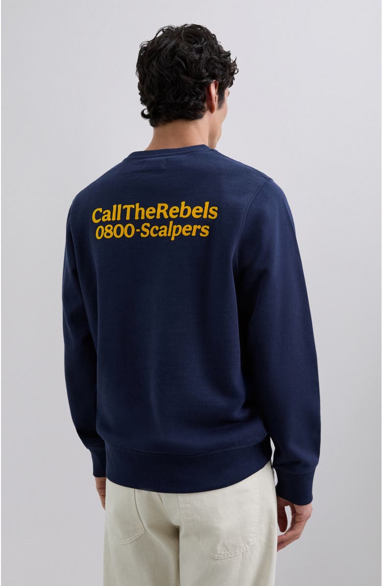 Scalpers Rebels Flock Sweater, Alternate, color, Darknavy