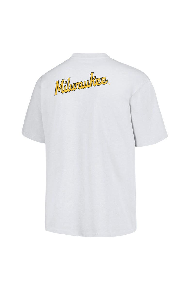 PLEASURES Men's PLEASURES White Milwaukee Brewers Mascot T-Shirt, Alternate, color, White