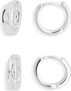 NORDSTROM RACK Set of 2 Demi Fine Huggie Hoop Earrings