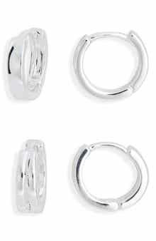 NORDSTROM RACK Set of 2 Demi Fine Huggie Hoop Earrings