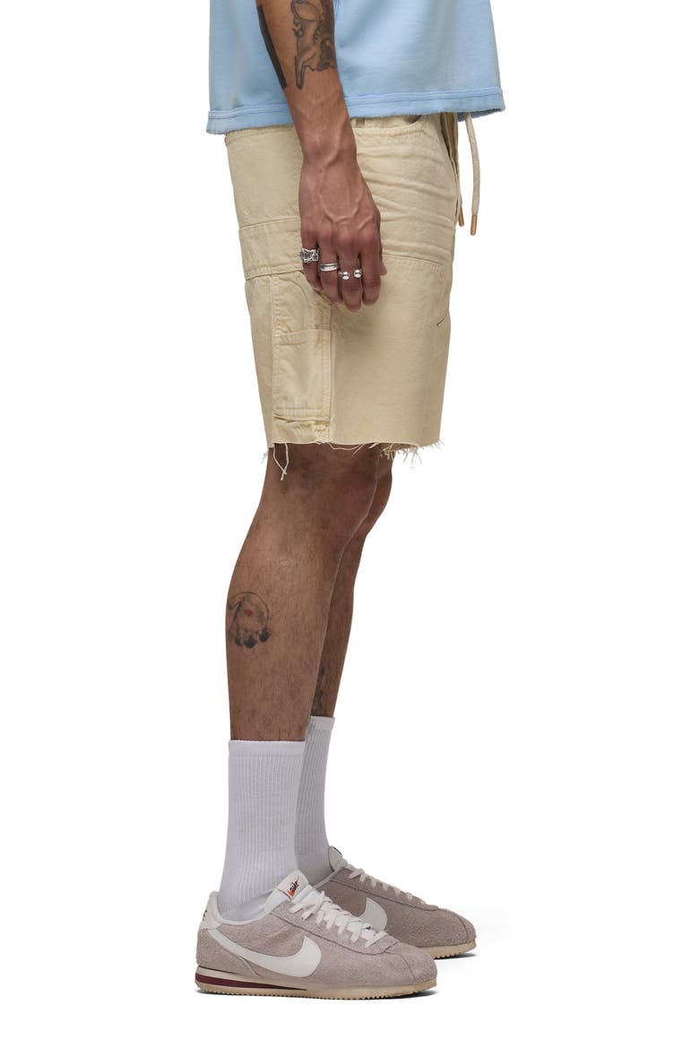Cutoff Cotton Twill Carpenter Shorts, Alternate, color, DUSTY SAND
