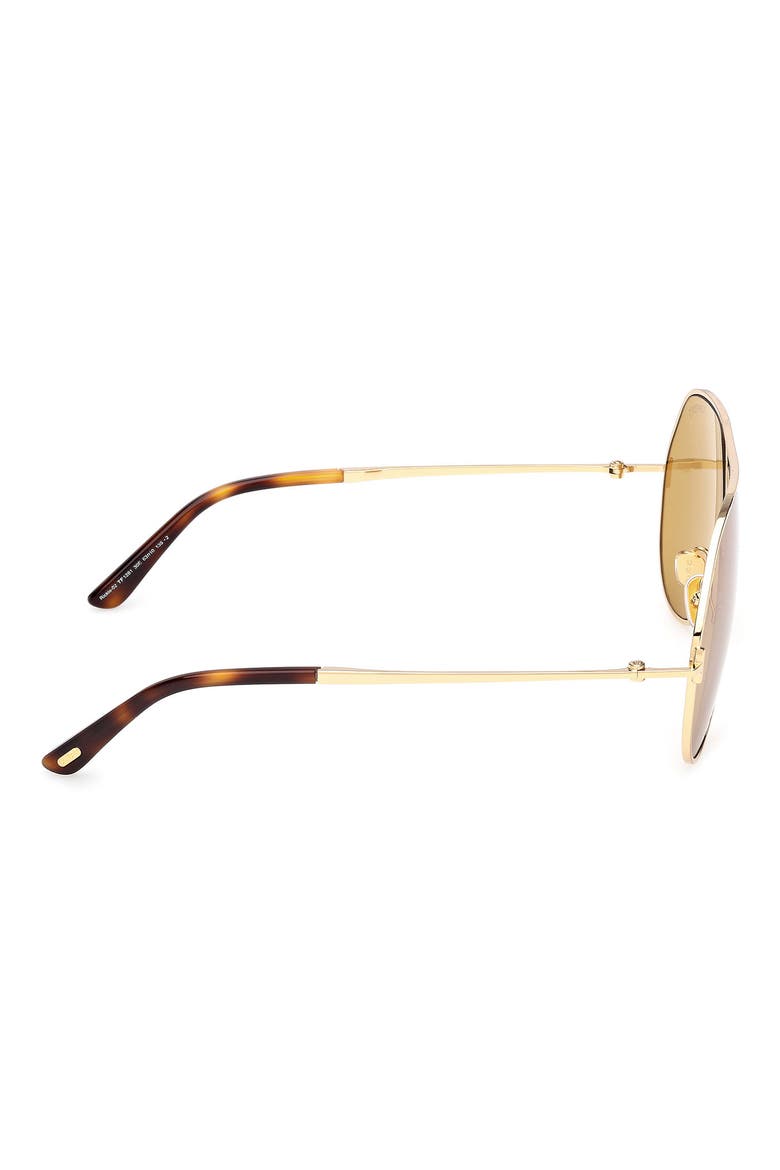 Rickie 63mm Oversize Navigator Sunglasses, Alternate, color, SHINY GOLD HAVANA / VICUNA