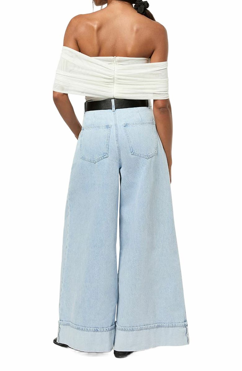 WeWoreWhat Pleated Wide Leg Jean, Alternate, color, 