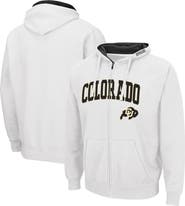 COLOSSEUM Men's Colosseum White Colorado Buffaloes Arch & Logo 3.0 Full-Zip Hoodie