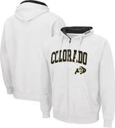 COLOSSEUM Men's Colosseum White Colorado Buffaloes Arch & Logo 3.0 Full-Zip Hoodie