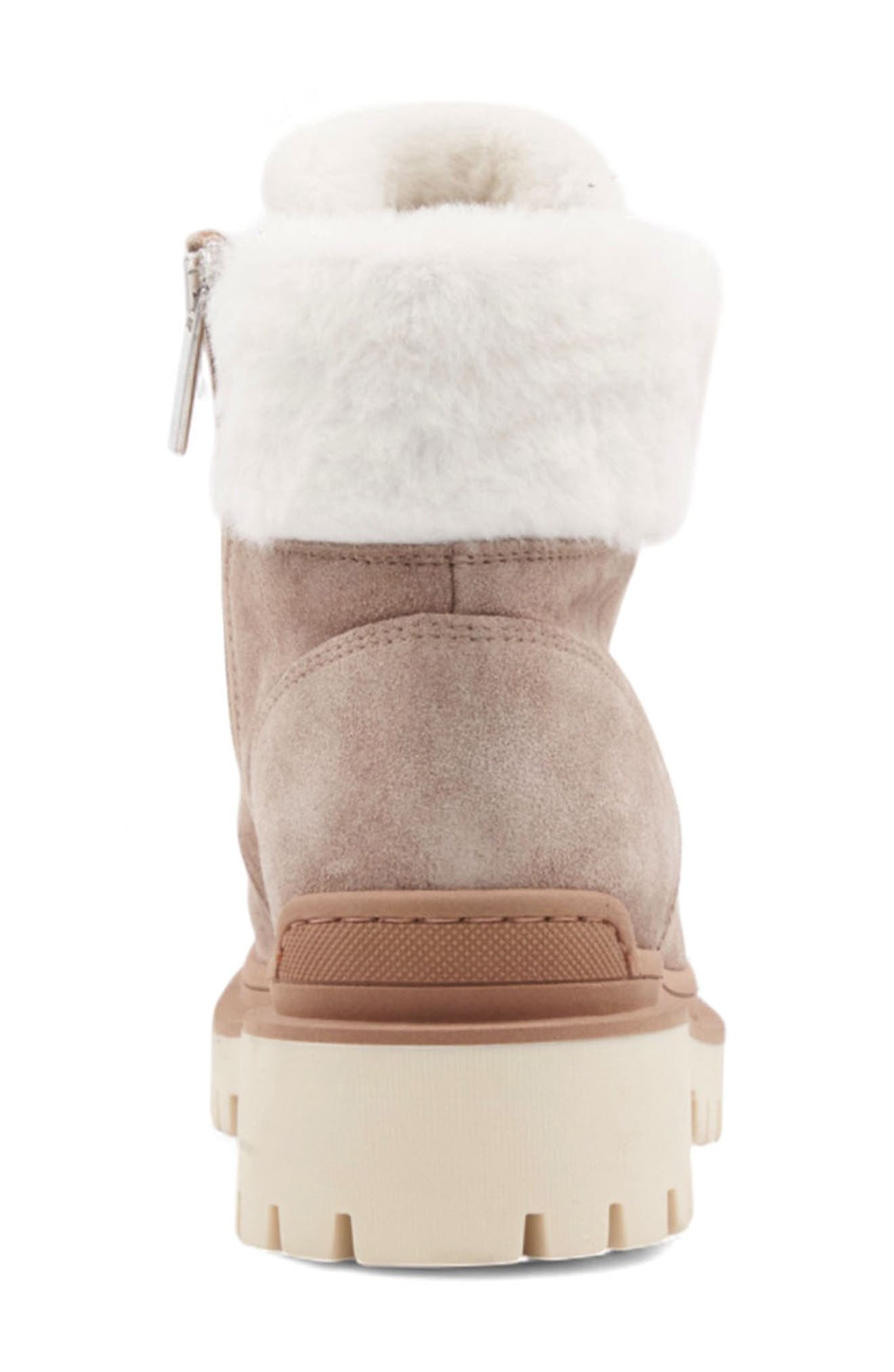 Coralie Weatherproof Leather Lace-Up Boot, Alternate, color, TAUPE SUEDE
