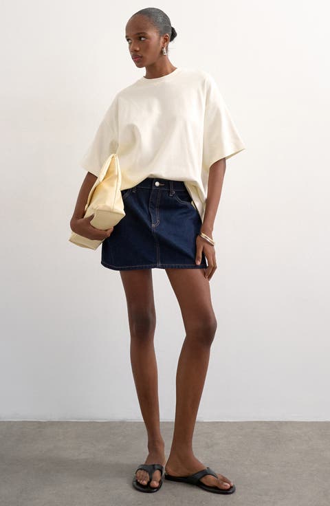 Plemet Cotton Denim Miniskirt