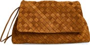 Bottega Veneta Giorno Intrecciato Suede Shoulder Bag