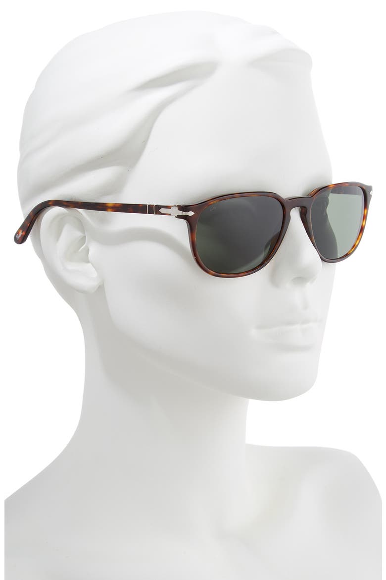 55mm Square Sunglasses, Alternate, color, HAVANA/ GREEN SOLID