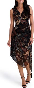Kensie Asymmetric Hem Mesh Dress