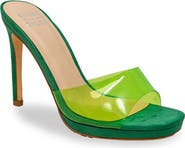 CHASE AND CHLOE Square Toe Stiletto Sandal