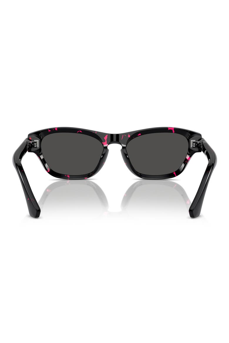 55mm Pillow Sunglasses, Alternate, color, BLACK PINK/ DARK GREY