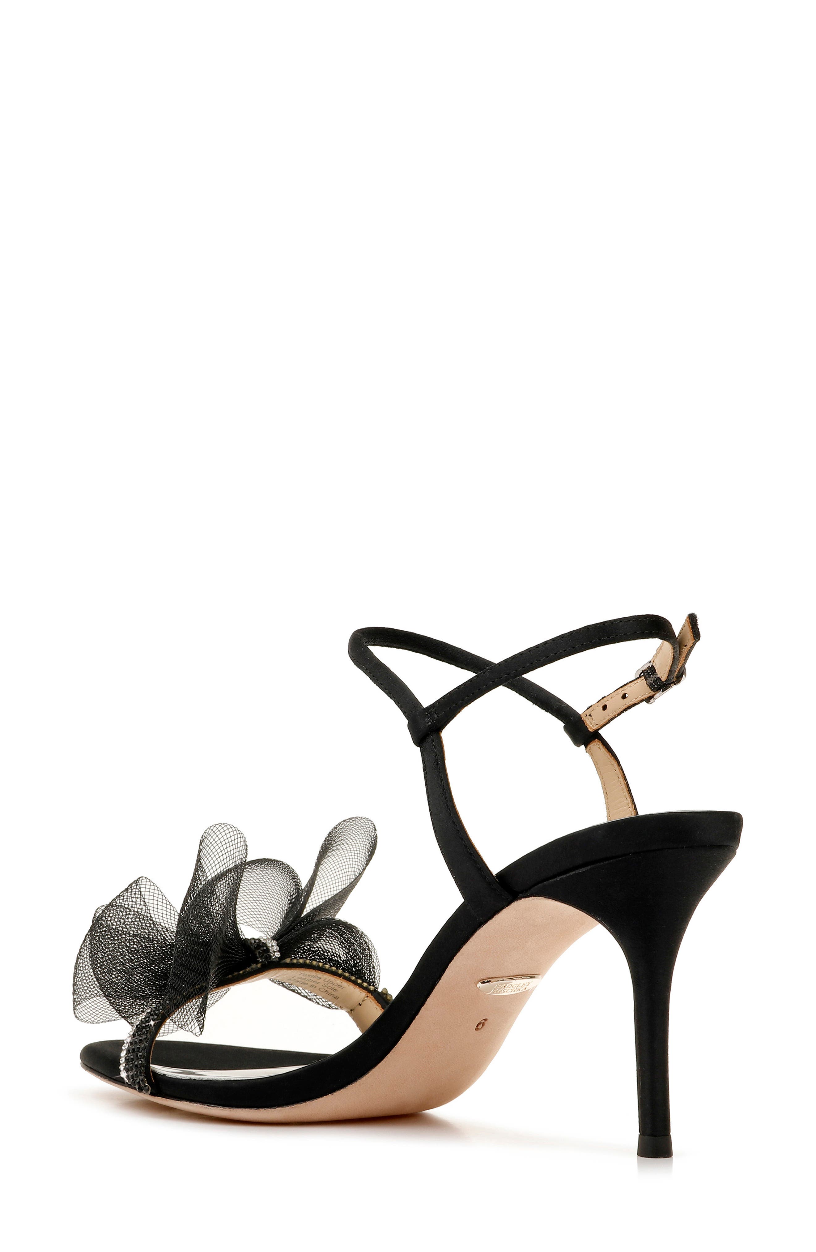 Badgley Mischka Collection Janie Embellished Tulle Sandal, Alternate, color, 