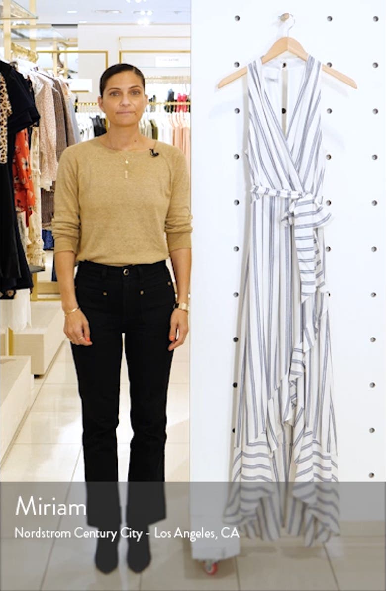 Metallic Stripe Halter Maxi Dress, sales video thumbnail