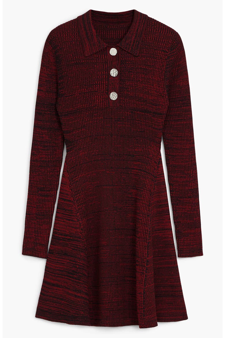Marti Long Sleeve Minidress, Alternate, color, BLACK