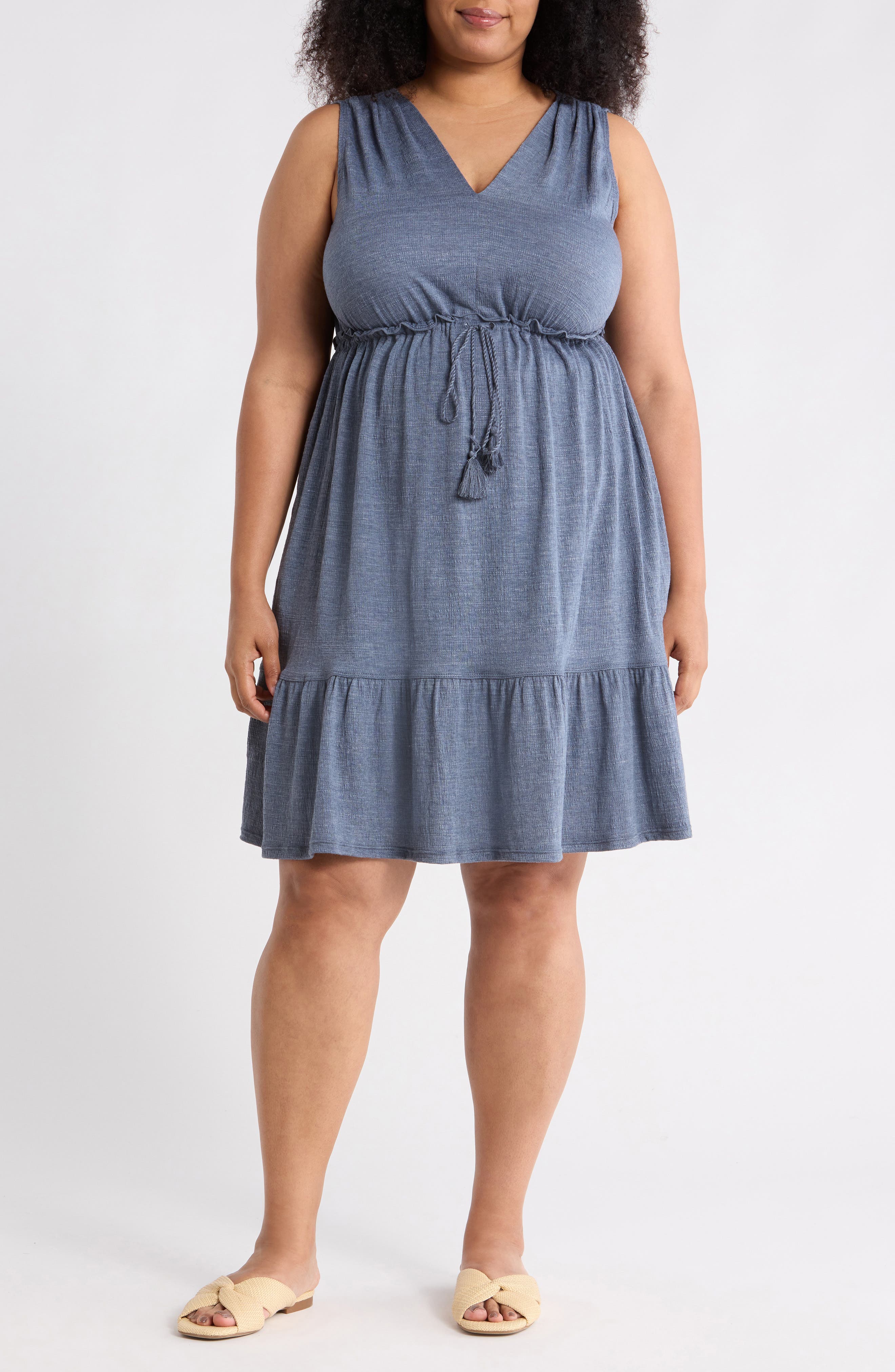 MAX STUDIO Sleeveless Tiered Dress