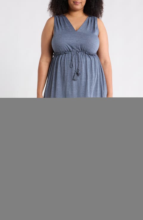 Sleeveless Tiered Dress (Plus)