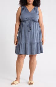 MAX STUDIO Sleeveless Tiered Dress