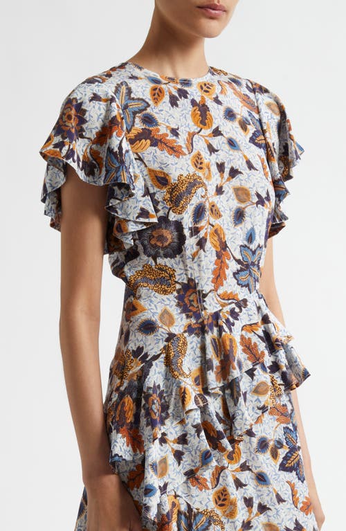 Ulla Johnson Amaia Crêpe De Chine Midi Dress In Jasmine