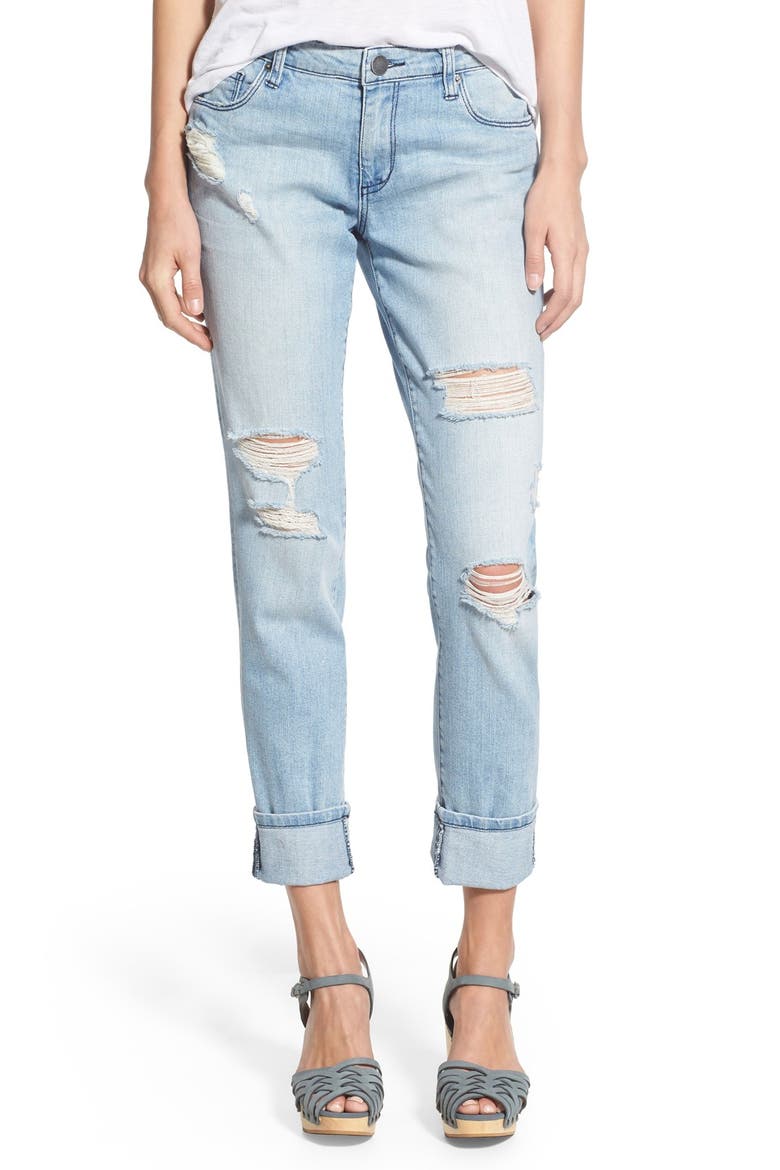 'Taylor' Distressed Jeans, Main, color, MANHATTAN BEACH