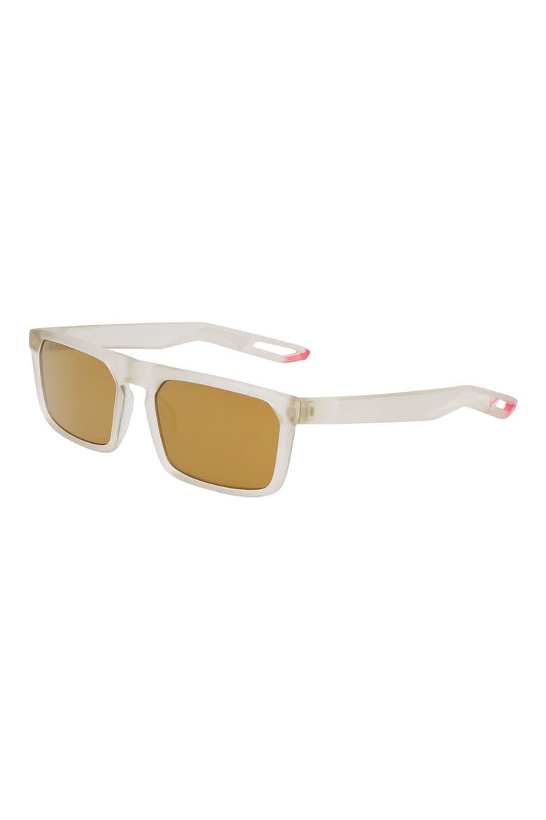NV03 55mm Rectangular Sunglasses, Alternate, color, MATTE BONE/ BRONZE MIRROR