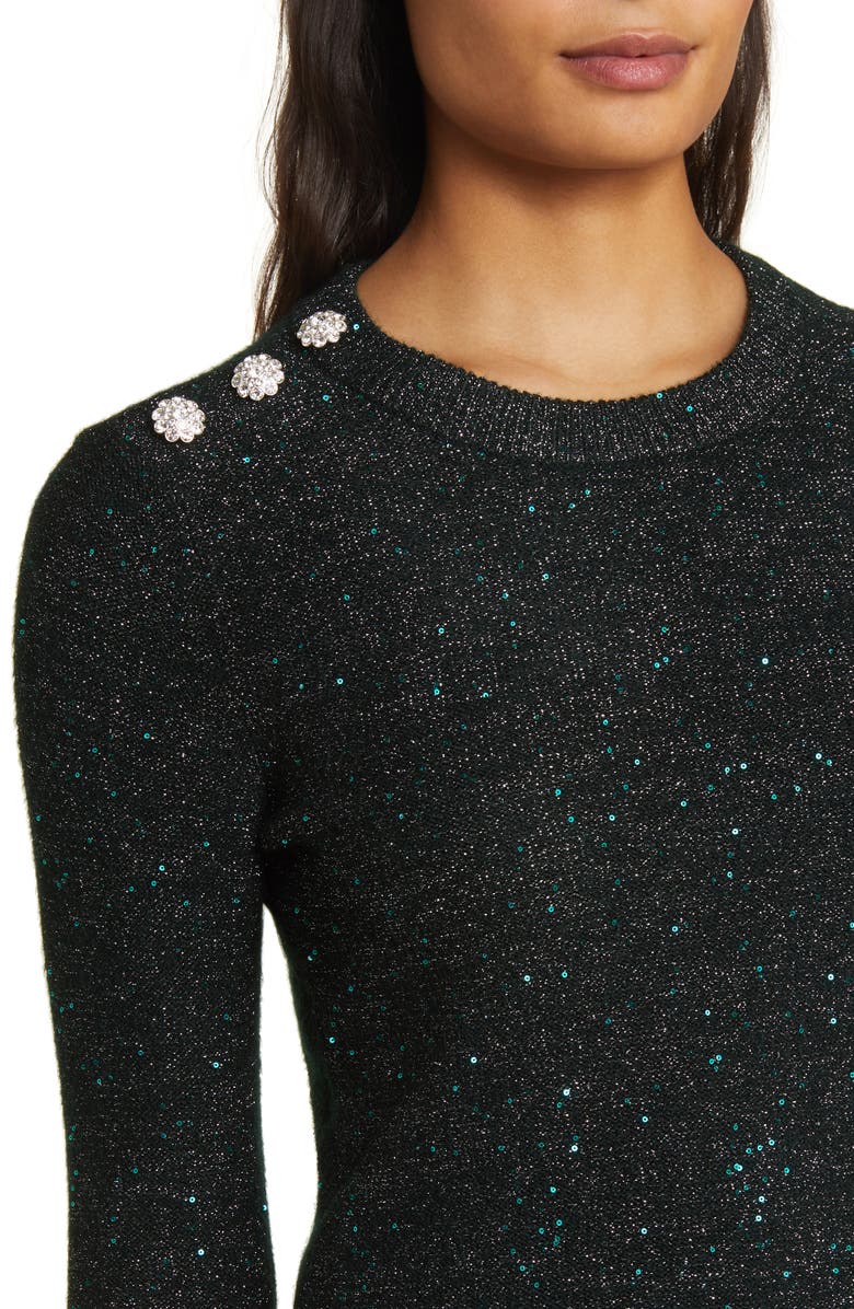 Lilly Pulitzer<sup>®</sup> Morgen Long Sleeve Sparkle Knit Sweater Dress, Alternate, color, 