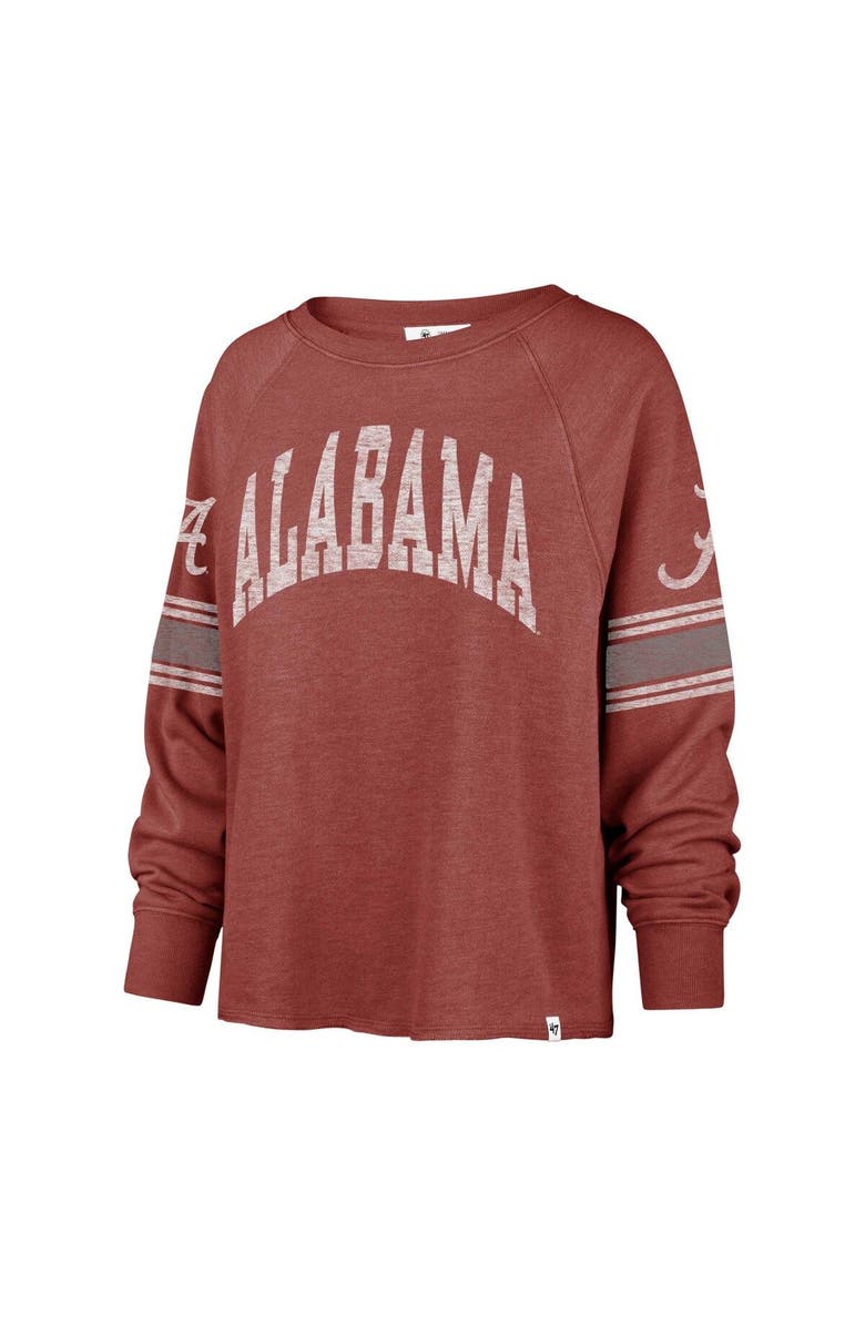 '47 Women's '47 Crimson Alabama Crimson Tide Allie Modest Raglan Long Sleeve Cropped T-Shirt, Alternate, color, Crimson