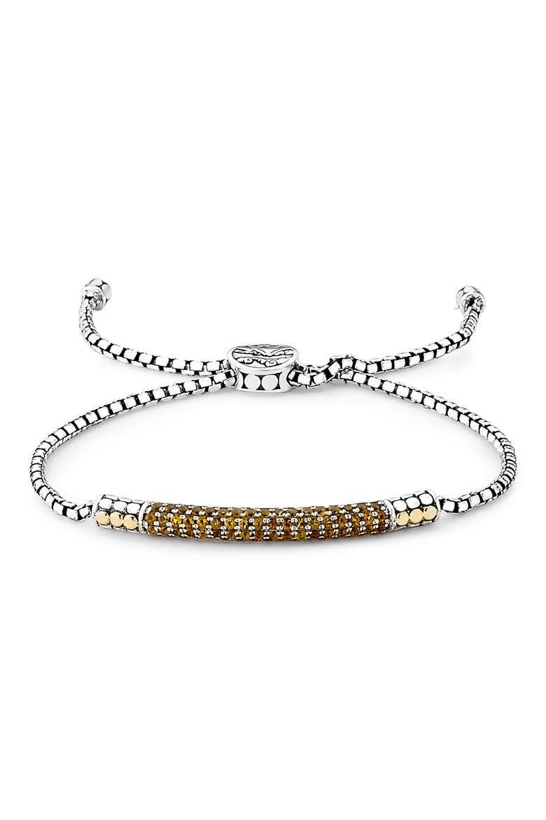 Pavé Bolo Bracelet, Main, color, YELLOW