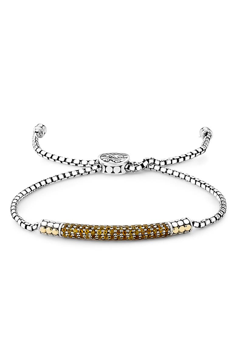 SAMUEL B. Pavé Bolo Bracelet, Main, color, Yellow